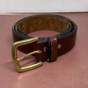 Leegin Men's Brown Level English Bevel Latigo Belt 21807 Sz 38 Western